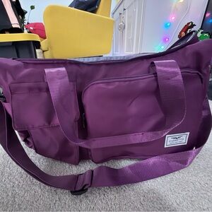 Purple gym duffel Bag